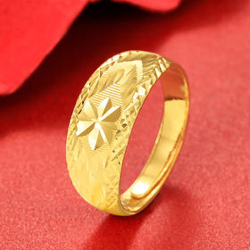 【限时克减128元】足金999.9 黄金车花活口蛇肚戒(JZ00682-02)（预售产品下单后不退款不退货不换货不补差价）