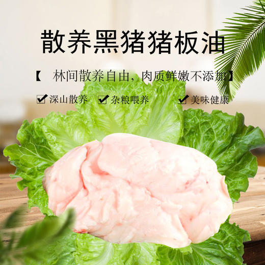 彩虹雨  山林散养黑猪  猪板油350g 京津冀满百包邮 商品图0