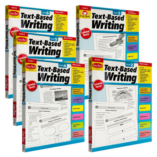 Evan-Moor Text-Based Writing Grade 2-6  写作基础 美国加州教辅 evanmoor 商品图1