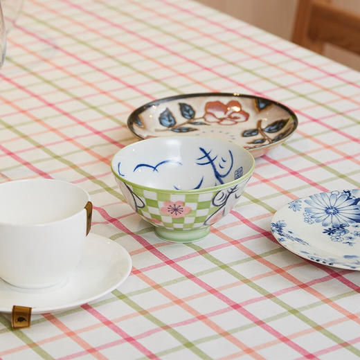 12cm饭碗 市松猫 绿 商品图2