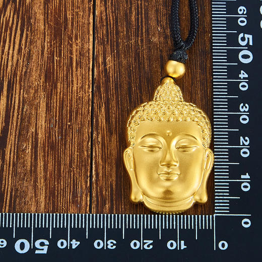 【限时克减150元】足金999 #祈福 古法空心佛头挂绳吊坠（含珠子）(YGFDZ00001-5)（预售产品下单后不退款不退货不换货不补差价）（预售产品下单后不退款不退货不换货不补差价） 商品图3