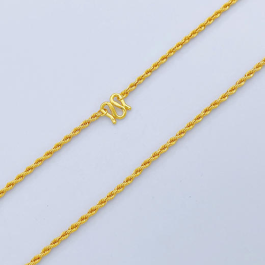 【限时克减150元】足金999.99 【精品】五9黄金真绳链项链(ACXL00001-3)补差价）补差价）预售产品下单后不退款不退货不换货不补差价 商品图0