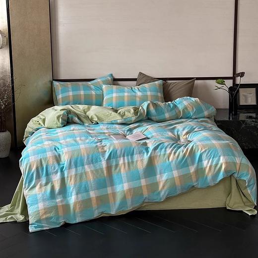 松植屋简约日式A类100%全棉水洗棉四件套床单被罩双人加大 高温水洗双面热烫工艺 久洗不易变形不易缩水 商品图9