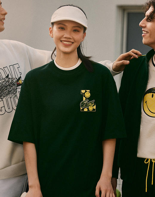 小鱼 × SMILEY联名 2024春夏 卡通笑脸圆领短袖T恤 男女同款 Z-11529 商品图6