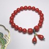 新款双坠-8毫米红砂女士手链 饰品美物 商品缩略图2