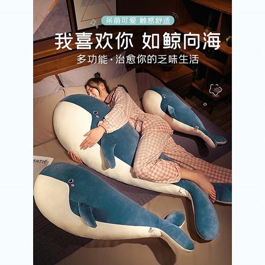积分免费兑：熊猫熊鲸鱼玩偶毛绒玩具公仔布娃娃女生陪睡觉抱枕长条小号儿童男孩女孩生日礼物女生送员工小礼品45cm 商品图2