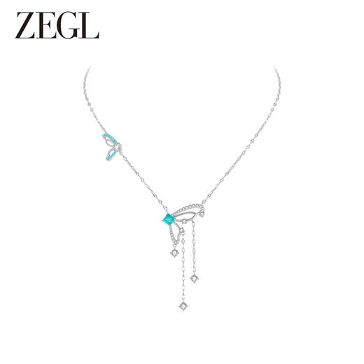 ZEGL设计师精灵之舞系列蝴蝶项链女款2024新款流苏锁骨链颈链饰品 商品图4