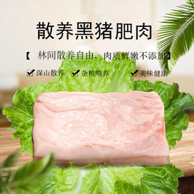 彩虹雨  散养黑猪 肥肉350g 京津冀满百包邮