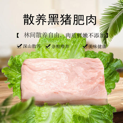 彩虹雨  散养黑猪 肥肉350g 京津冀满百包邮 商品图0