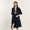 谜底连衣裙短袖女2024年夏季新品工装风复古宽松中长裙242ML0680 商品缩略图1