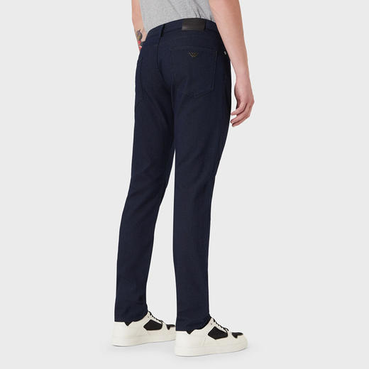 【二】EMPORIO ARMANI 阿玛尼 男士修身棉质混纺微臂圆点休闲牛仔裤 蓝色 8N1J06 1N2NZ 0958 商品图1