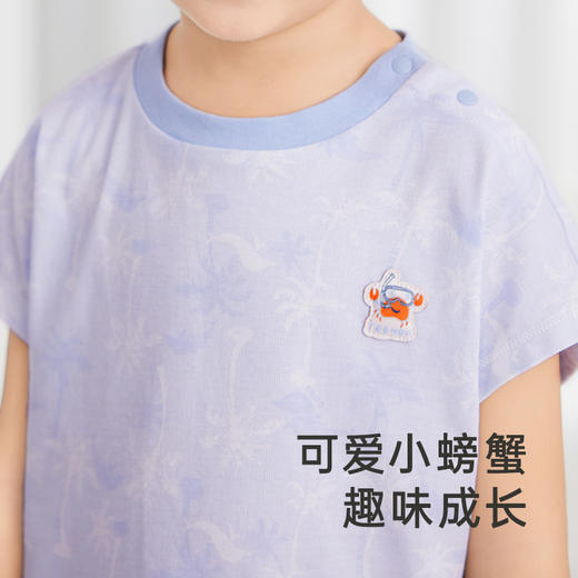 【商场同款】英氏童装上衣短袖透气纯棉男童T恤新款套头衫 商品图2