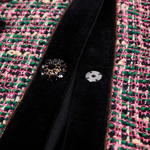 QE10A 斯尔丽2024春季新款时尚花纱温柔淑女气质小香风轻奢女式外套 商品图5