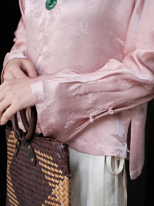 盛唐牡丹 |蝶恋花真丝女上衣 商品图3