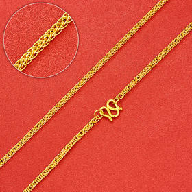 足金999.9 方肖邦链项链(AF010XL00020-4)预售产品下单后不退款不退货不换货不补差价