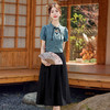 时尚新中式，盘扣牛仔上衣半身两件套HR-YLFS8888 商品缩略图4