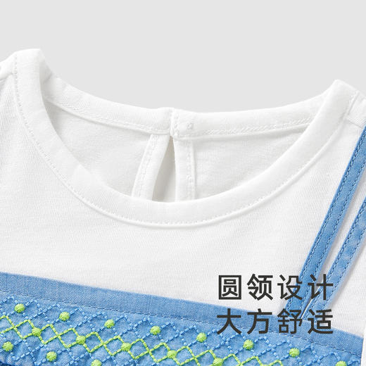 【商场同款】英氏童装裙子春夏短袖透气女童可爱连衣裙新款 商品图1