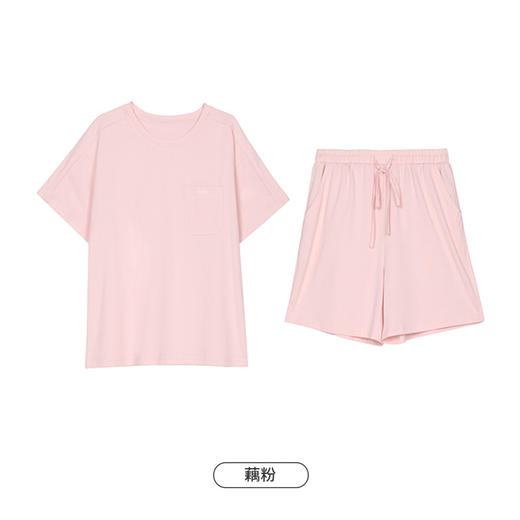 都市丽人亲情蜜语生活家居春夏睡衣女32支纯棉单面家居服薄款短袖短裤女士棉质套装LH40A7 商品图10