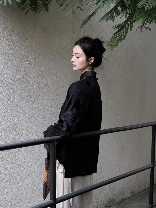 盛唐牡丹 |凤凰纹冠乐绉女上衣 商品图8