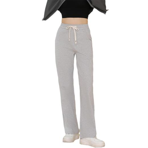 「云朵棉糯米裤！三色可选」2024春季新款升级版糯米裤 高腰垂感窄版休闲针织直筒裤透阔腿卫裤下装 商品图4