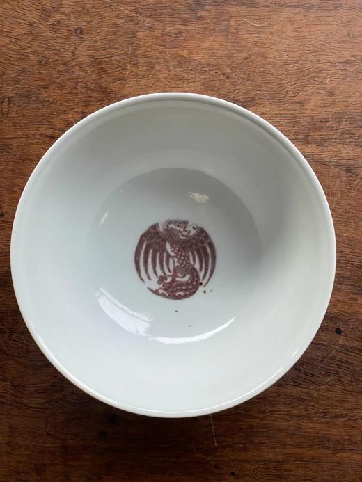 釉里红绘团凤纹瓷碗，顺丰包邮 商品图7