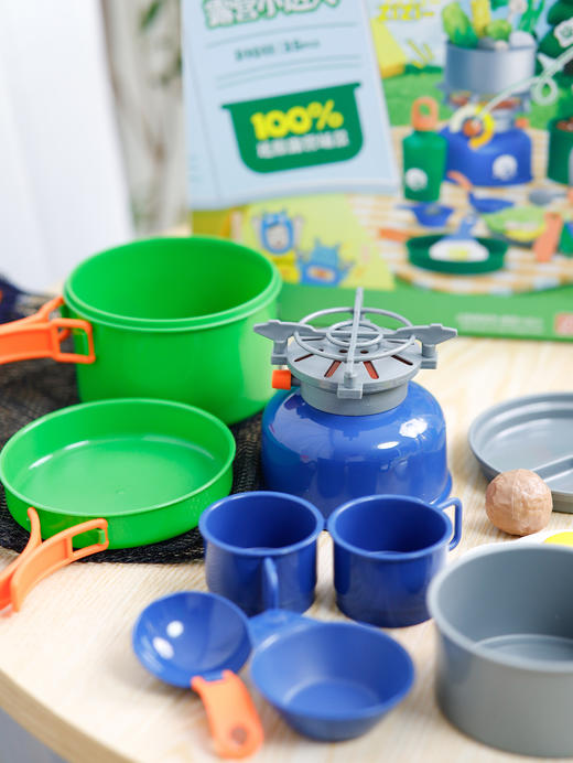 【欢乐客露营小达人】春游踏青宝宝必备打造户外露营氛围感，一定要带上的露营装备含15件露营装备，19件仿真食材露营装备和食材按照实物100%还原 自带声光效果，让你声临其境 商品图9