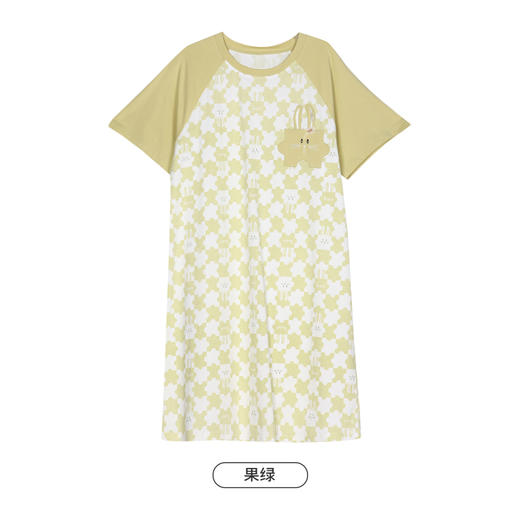 都市丽人生活家居春夏睡衣女32支纯棉单面家居服薄款短袖裙女士棉质睡裙LH46E4 商品图6
