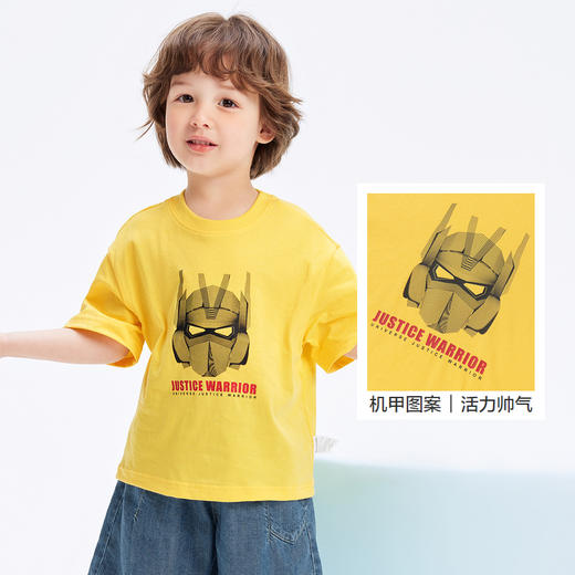 巴拉巴拉童装打底衫儿童短袖t恤男大童夏装纯棉印花亲子休闲上衣 商品图3