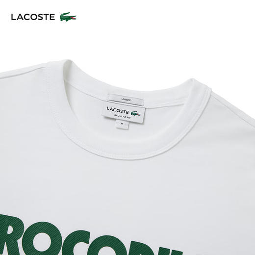 Lacoste法国鳄鱼男女同款新款时尚百搭短袖T恤TH0134-98 商品图2