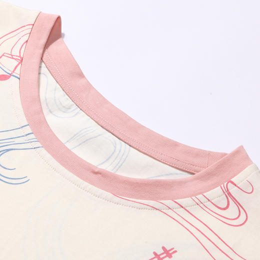 都市丽人生活家居春夏睡衣女32支纯棉单面家居服薄款短袖裙女士棉质睡裙LH46D5 商品图7