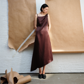 LIYIHAN醋酸吊带连衣裙Y241L03016