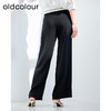 oldcolour黑色高腰西装裤夏新款简约通勤OL阔腿休闲裤女P22073287 商品缩略图4