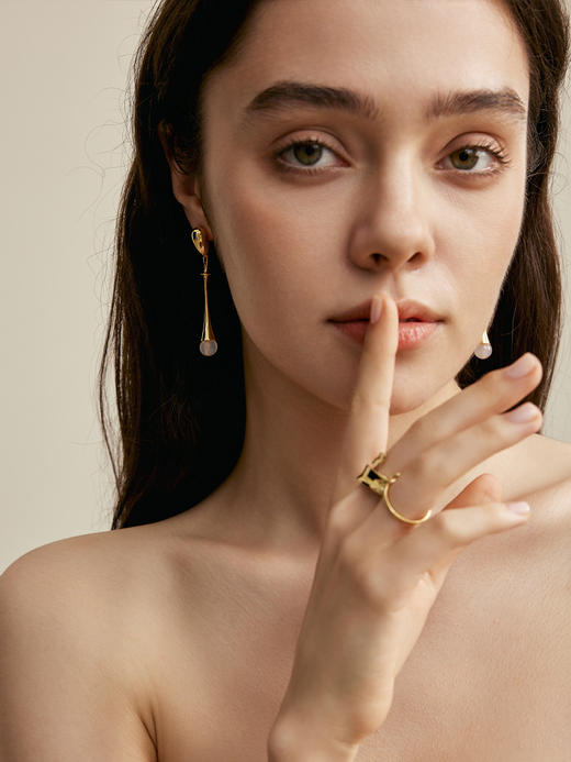 monSecret｜DR0109 落珠耳坠【MOTION】 [ 银 / 金 ] 商品图1