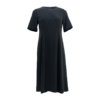 皮尔卡丹女装2024夏季新款黑色醋酸短袖休闲连衣裙C42DS26B0 商品缩略图0