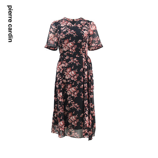 皮尔卡丹女装2024夏季新款花色短袖连衣裙C42DS28B4 商品图5