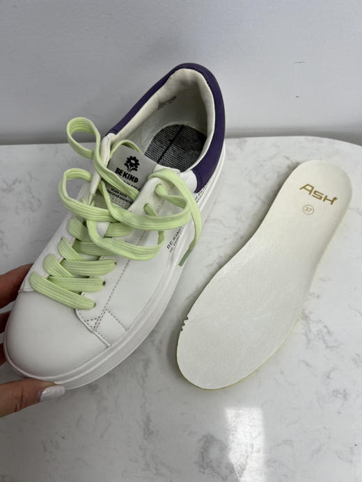 ash专柜正品 如jia白送 BEKIND 花朵刺绣 内外全皮超轻IP厚底小白鞋 商品图9