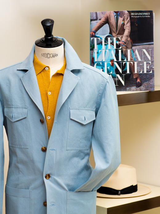 Avino 浅蓝棉麻Safari Jacket 商品图2