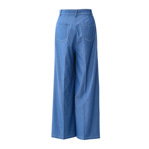 EITIE爱特爱夏季新款利落通勤高腰显瘦直筒垂坠阔腿裤长裤B2405310 商品图6