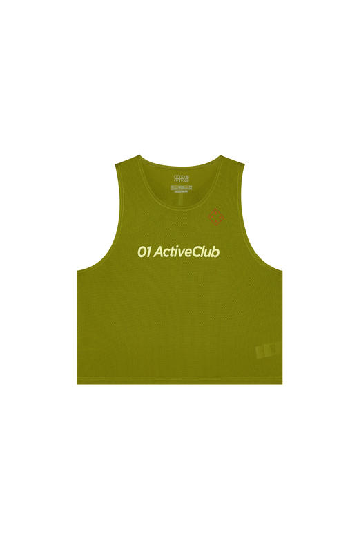 oneup短款网眼印花背心 商品图1