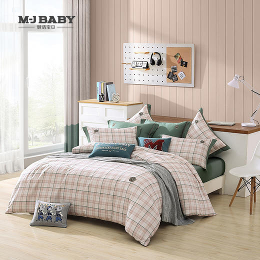 【春上新】10楼 梦洁宝贝 纯棉缎纹印花五件套--剑桥    吊牌1798元  活动价 899元 商品图0