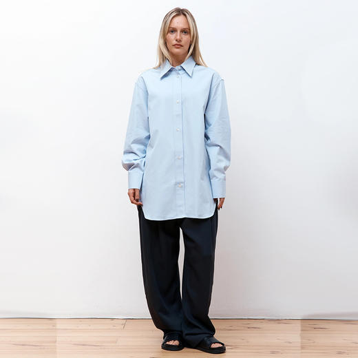 STUDIO NICHOLSON SHIRTS - OVERSHIRT 女装刺绣LOGO廓形长袖衬衫 商品图2