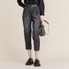MIIDII谜底2022春款简约休闲渐变洗水宽松纯棉牛仔裤女221MK0009 商品缩略图0