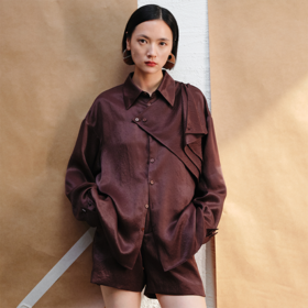 LIYIHAN醋酸廓形衬衫Y242C02616