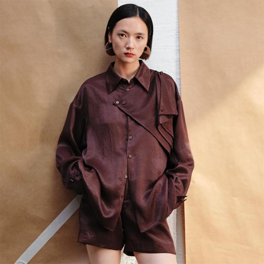 LIYIHAN醋酸廓形衬衫Y242C02616 商品图0