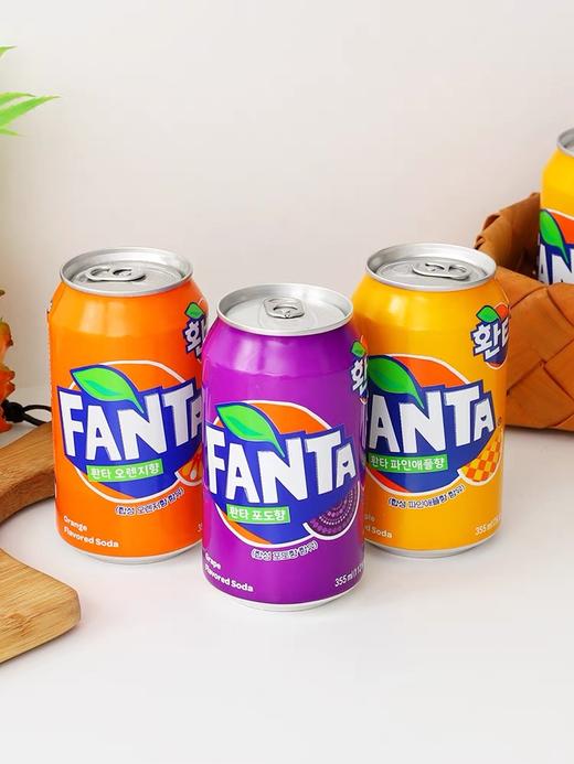 환타포도/파인애플/오렌지 355ml  芬达葡萄/菠萝/橘子碳酸饮料 商品图0