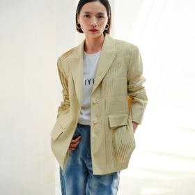 LIYIHANY压褶廓形西装241T20933