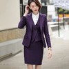 TZF-干练气质紫色西装套装女春秋新款高端通勤西服工作服 商品缩略图3