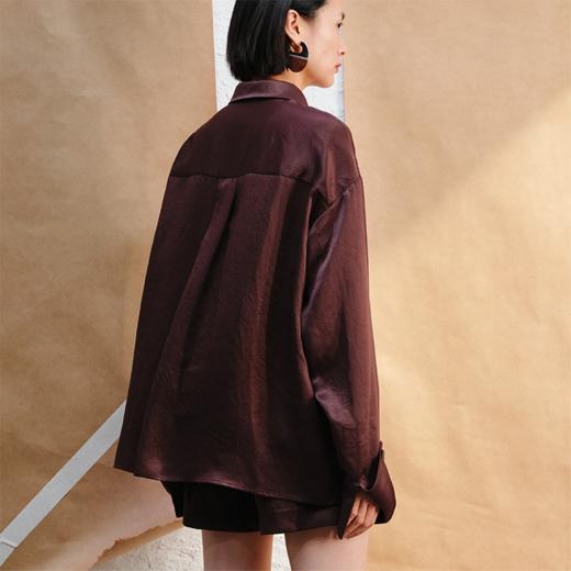 LIYIHAN醋酸廓形衬衫Y242C02616 商品图3