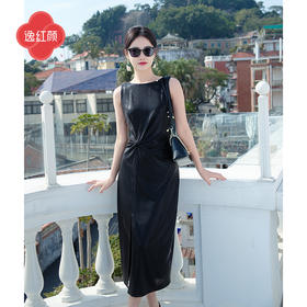 上海逸红颜夏语2025年夏季新款圆领立体裁剪扭结新中式连衣裙女