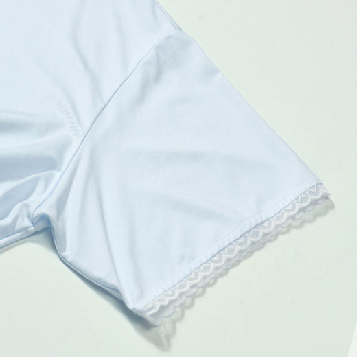 都市丽人舒适外出春夏睡衣女冰丝绵家居服薄款短袖长裤女士棉质套装LH42F1 商品图9